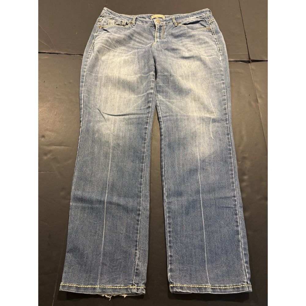 Nine West Vintage America Collection Mid Rise Flare Leg Jeans Size 14/32